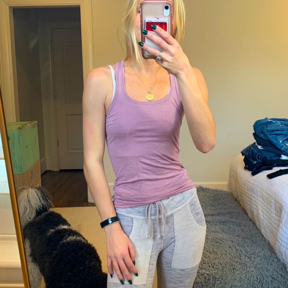 Blush Lulu lemon racer back tank top